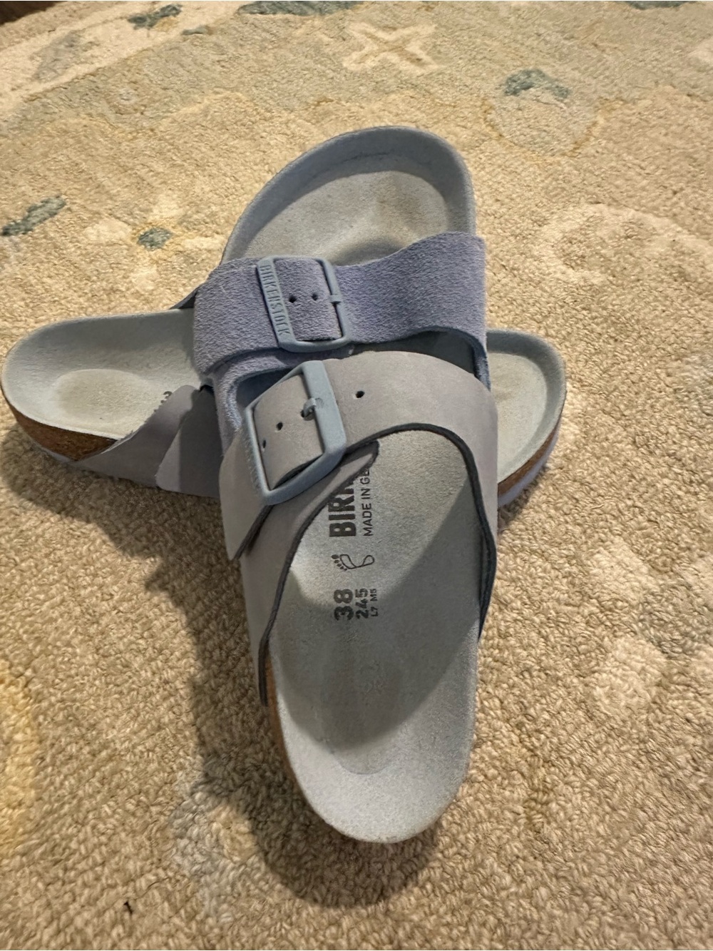 Birkenstock Women's Two-Strap Sandals in Light Gray